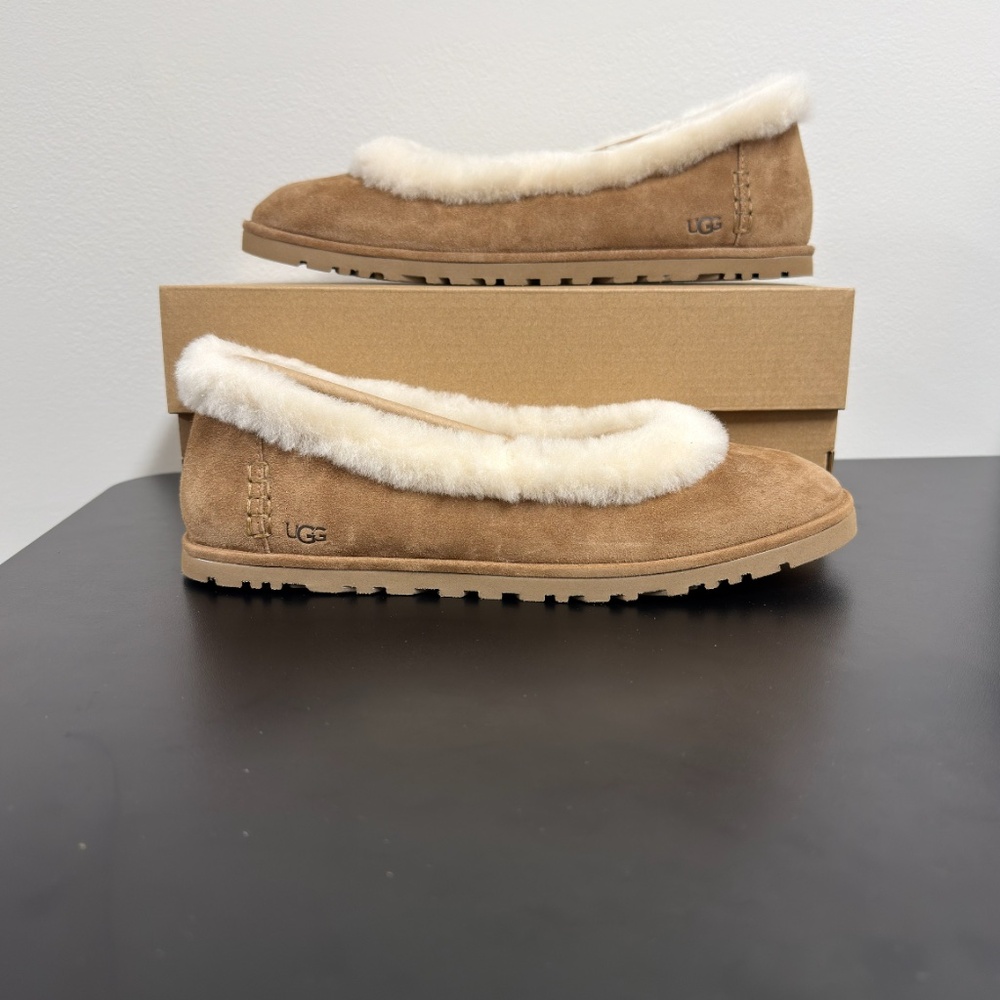 UGG WOMEN'S ZORA BALLET FLAT (CHESTNUT)